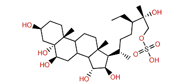 (24R,25R)-24-Ethyl-5a-cholestane-3b,5,6b,15a,16b,25,26-heptol 26-sulfate